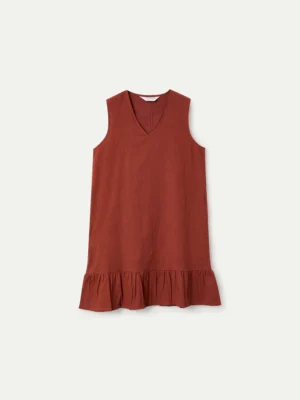 Vestido en color teja de la marca Compañia Fantástica
